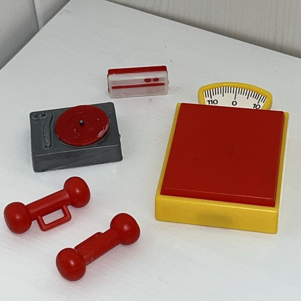 VINTAGE BARBIE FITNESS‎ WORKOUT  Scale Record Player MERITUS MATTEL 1983